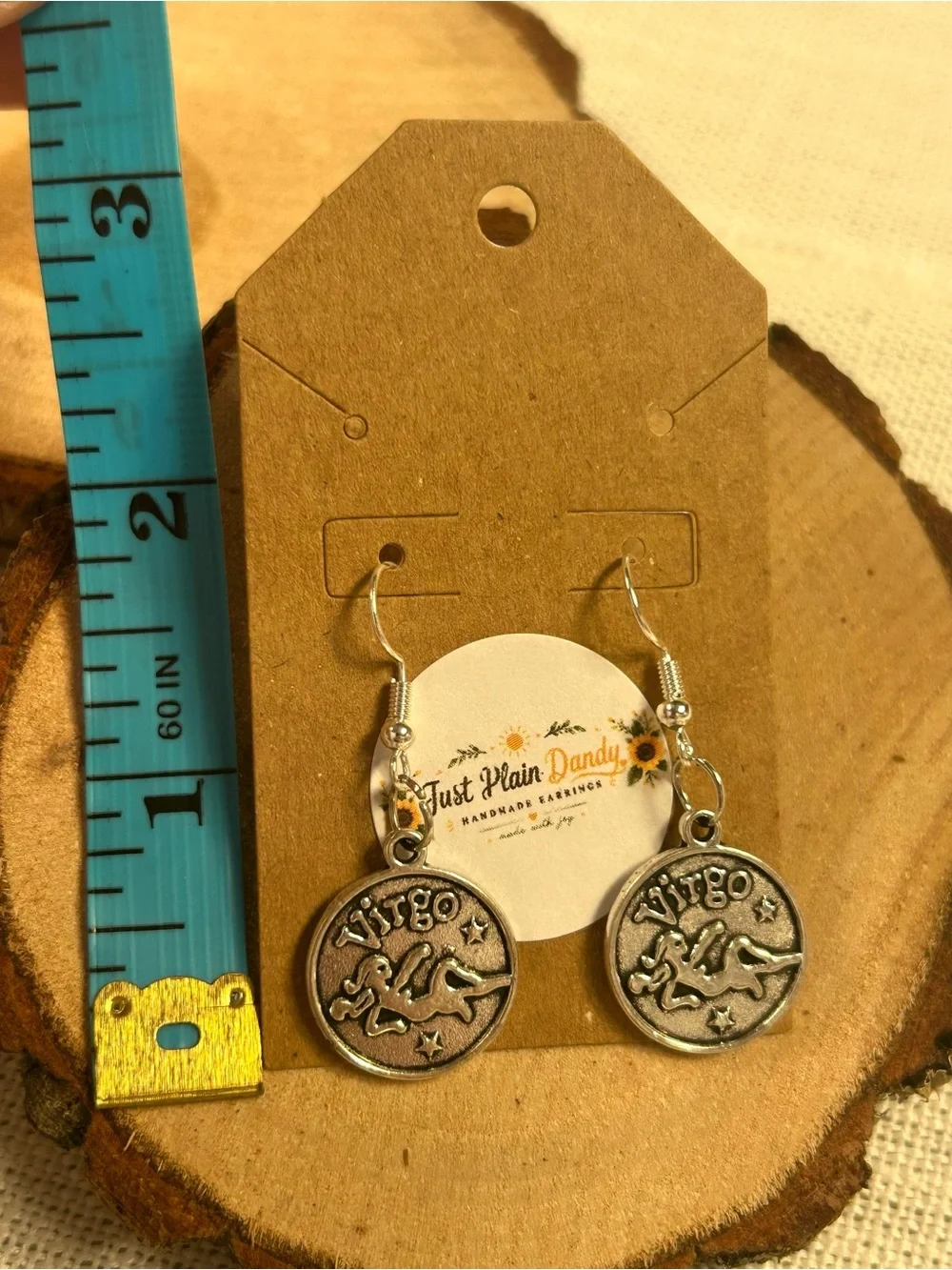 Virgo Zodiac Astrology Dangle Earrings | Handmade NWT